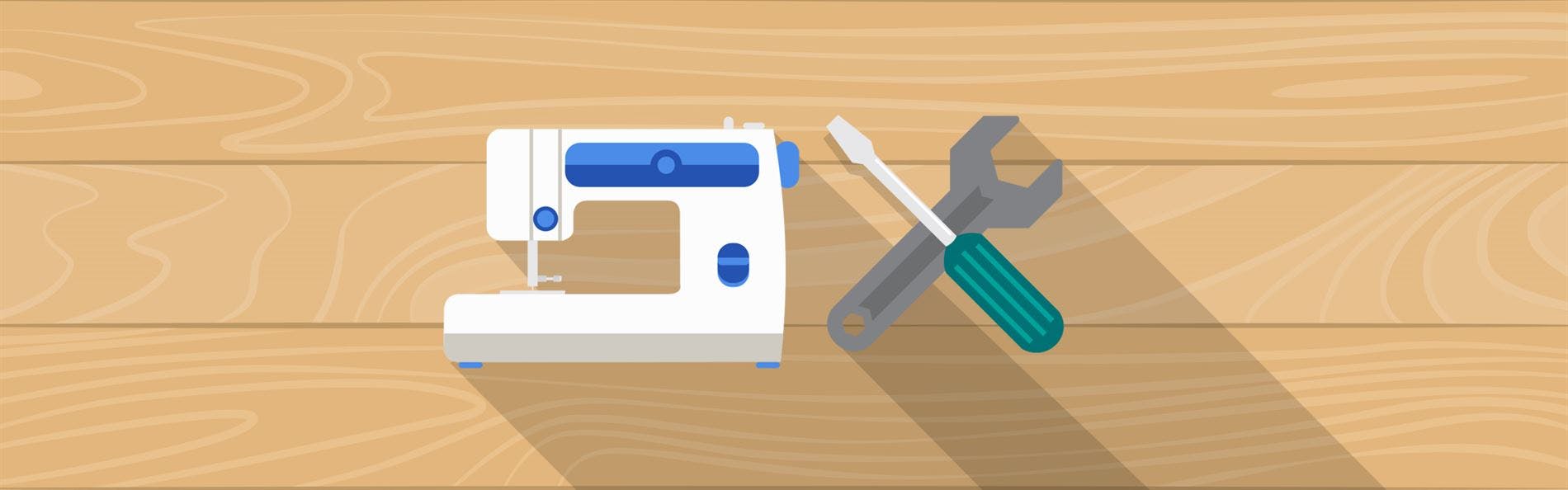 Sewing machine repair and service banner