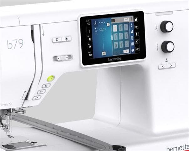 photo of bernette 79 sewing embroidery machine touch screen