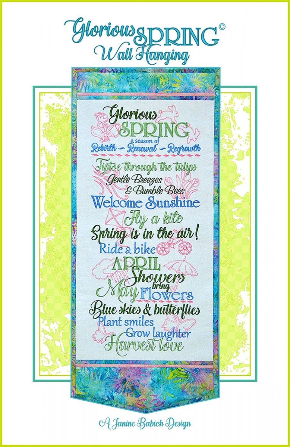 Janine Babich Glorious Spring CD embroidery design