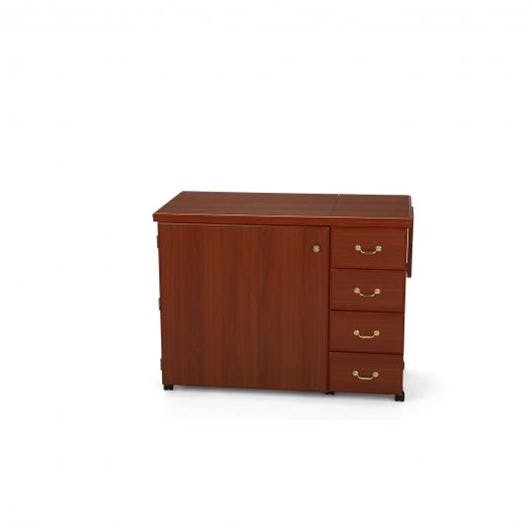 Arrow Norma Jean cherry sewing cabinet closed