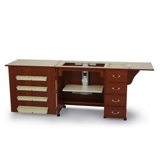 Arrow Norma Jean cherry sewing cabinet open