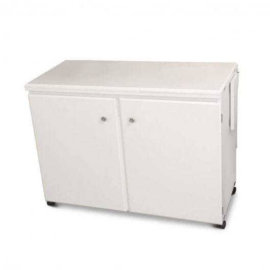 Arrow Bertha sewing cabinet in white closed