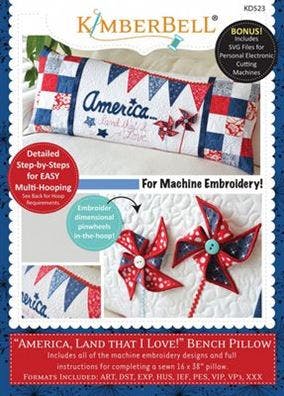 America, Land That I Love - Bench Pillow