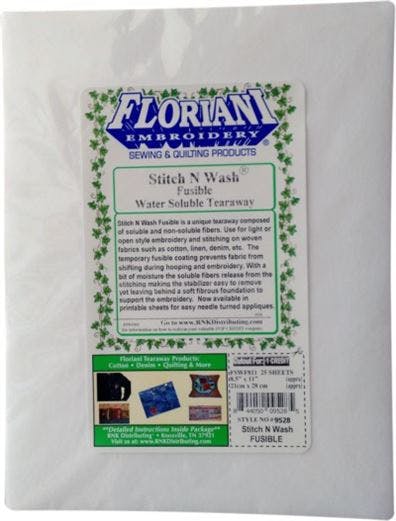 Floriani Stitch N Wash Fusible Sheets