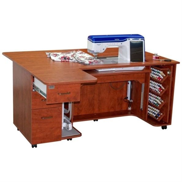 Horn 8080 Sewing Cabinet sunset maple front