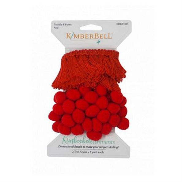 Kimberbell Tassels and Pompoms in Red