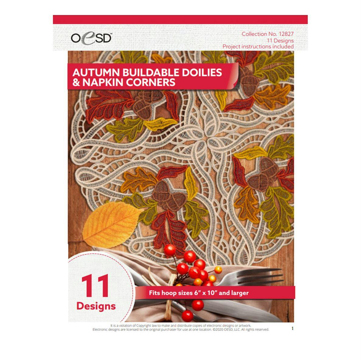 Front cover of disc for Autumn Buildable Doilies & Napkin Corners Collection