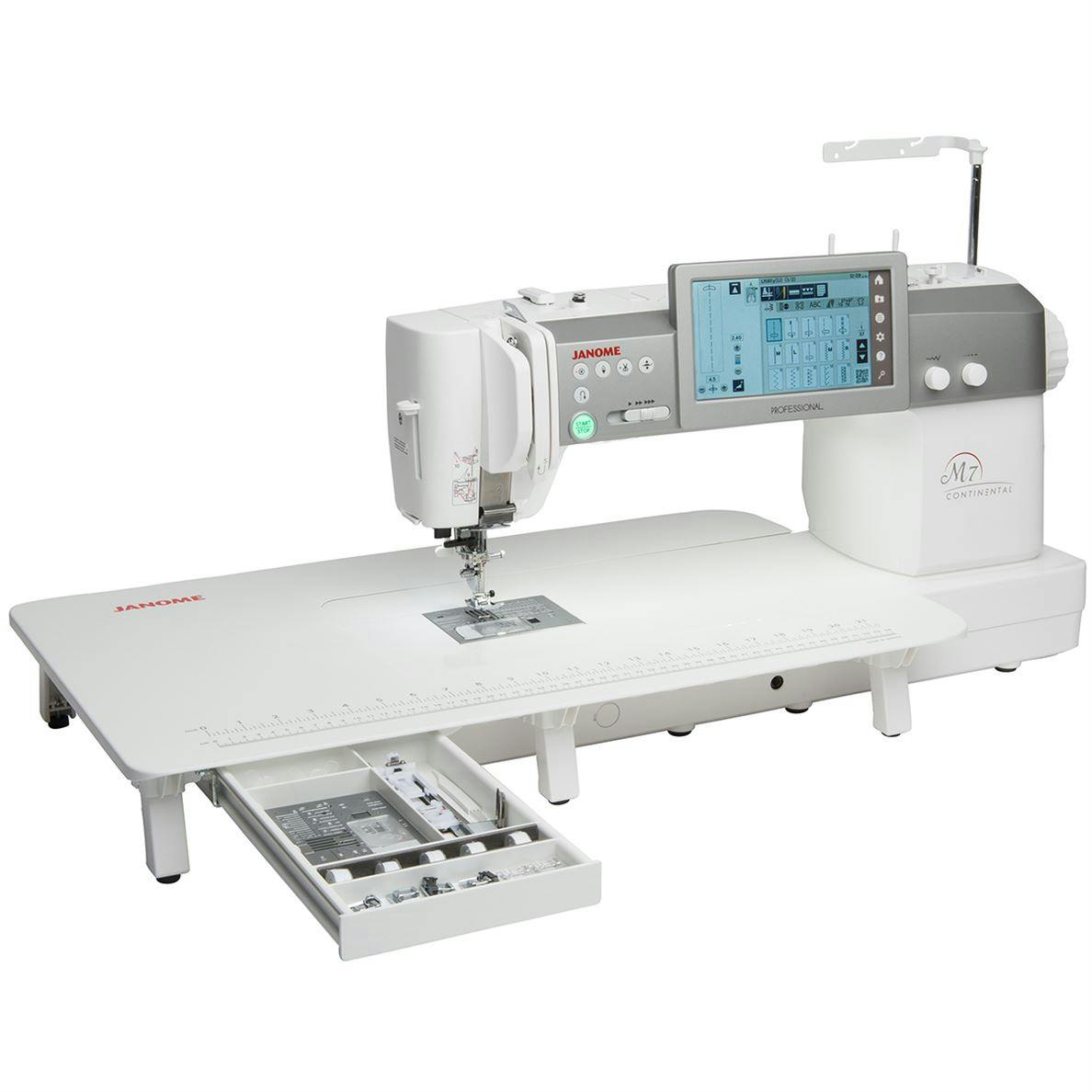 Janome Continental M7 Professional table drawer