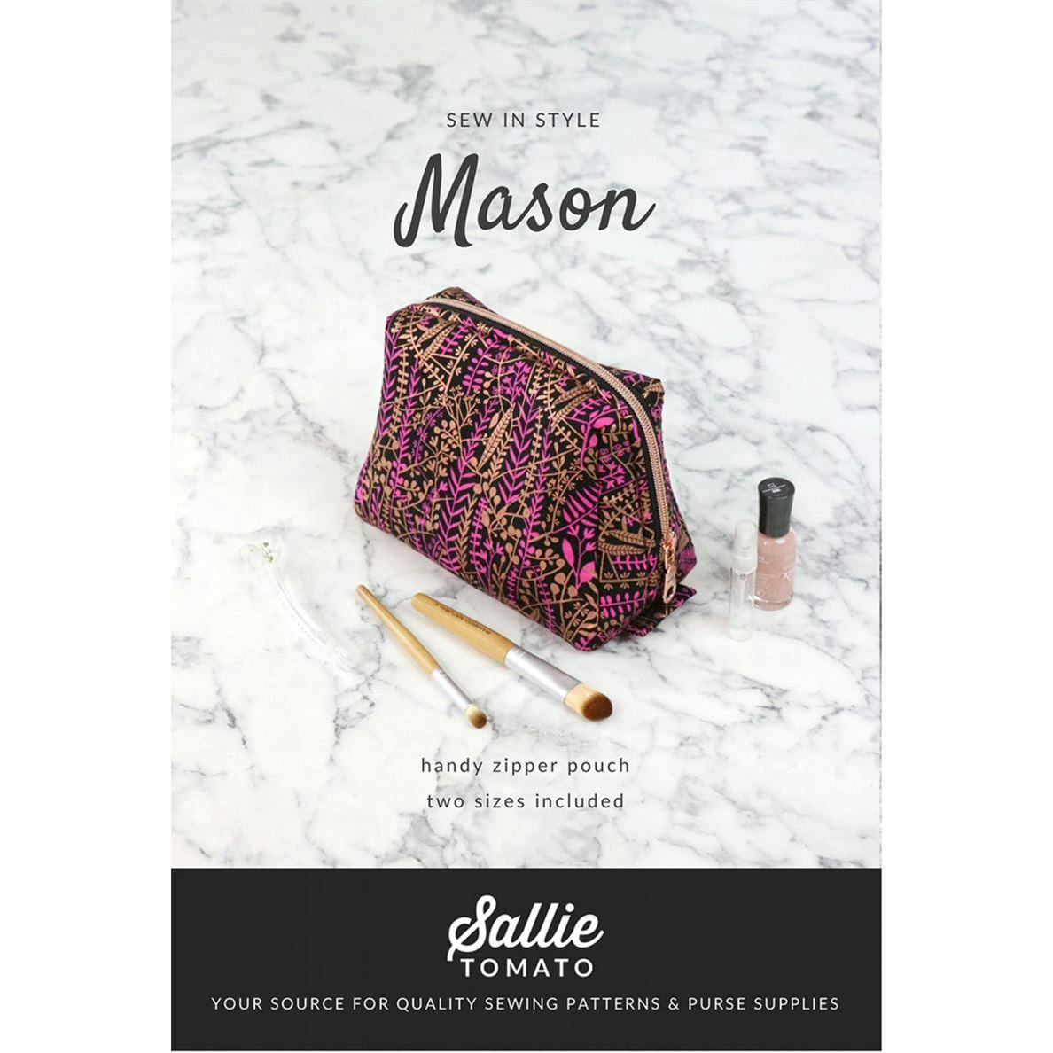 Mason zipper bag pattern