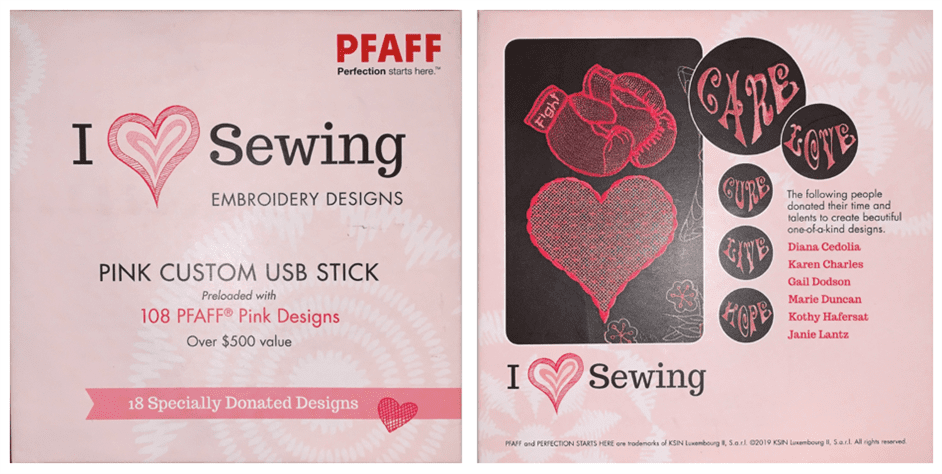 Pfaff I heart sewing designs