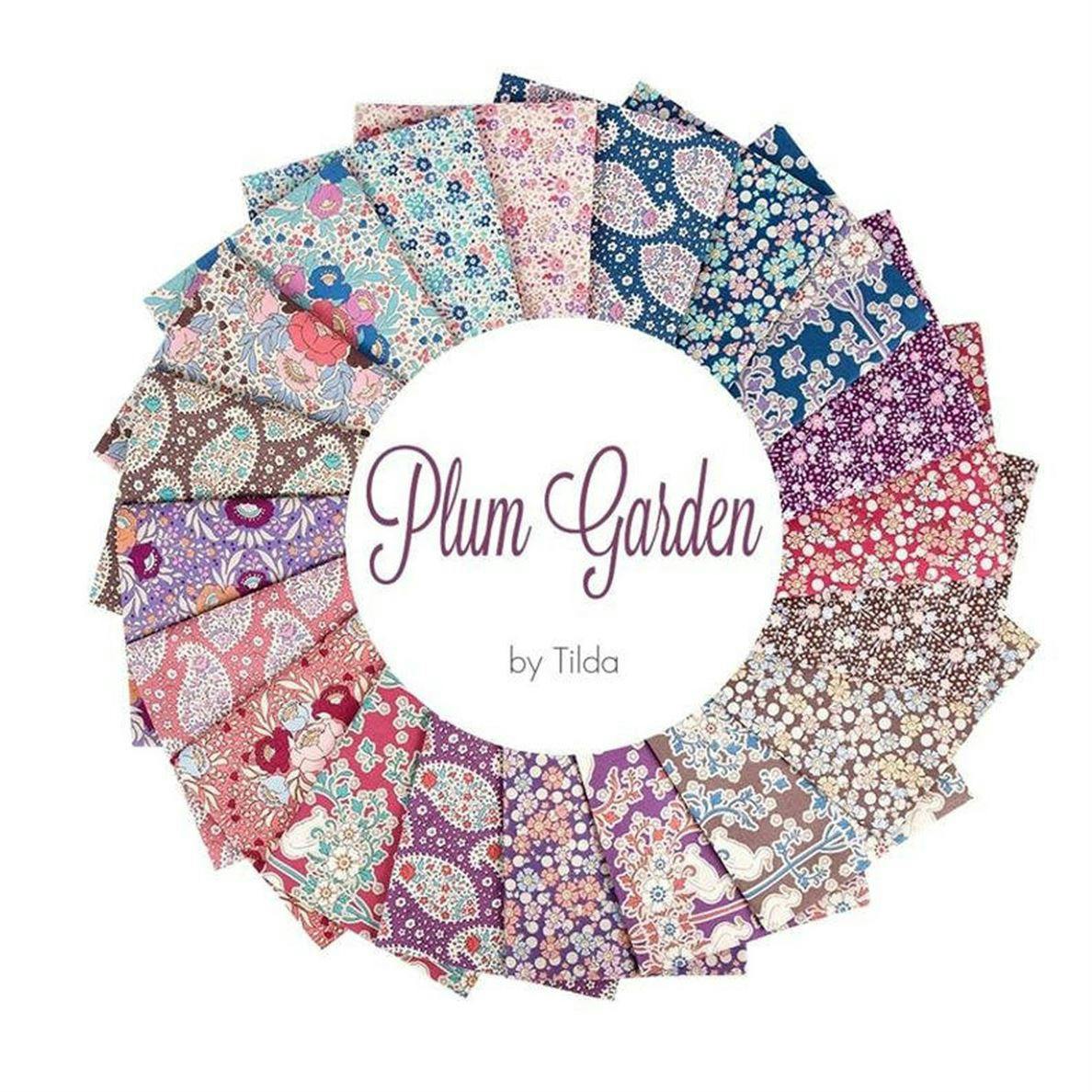 Fabrics in Plum Garden Jelly Roll