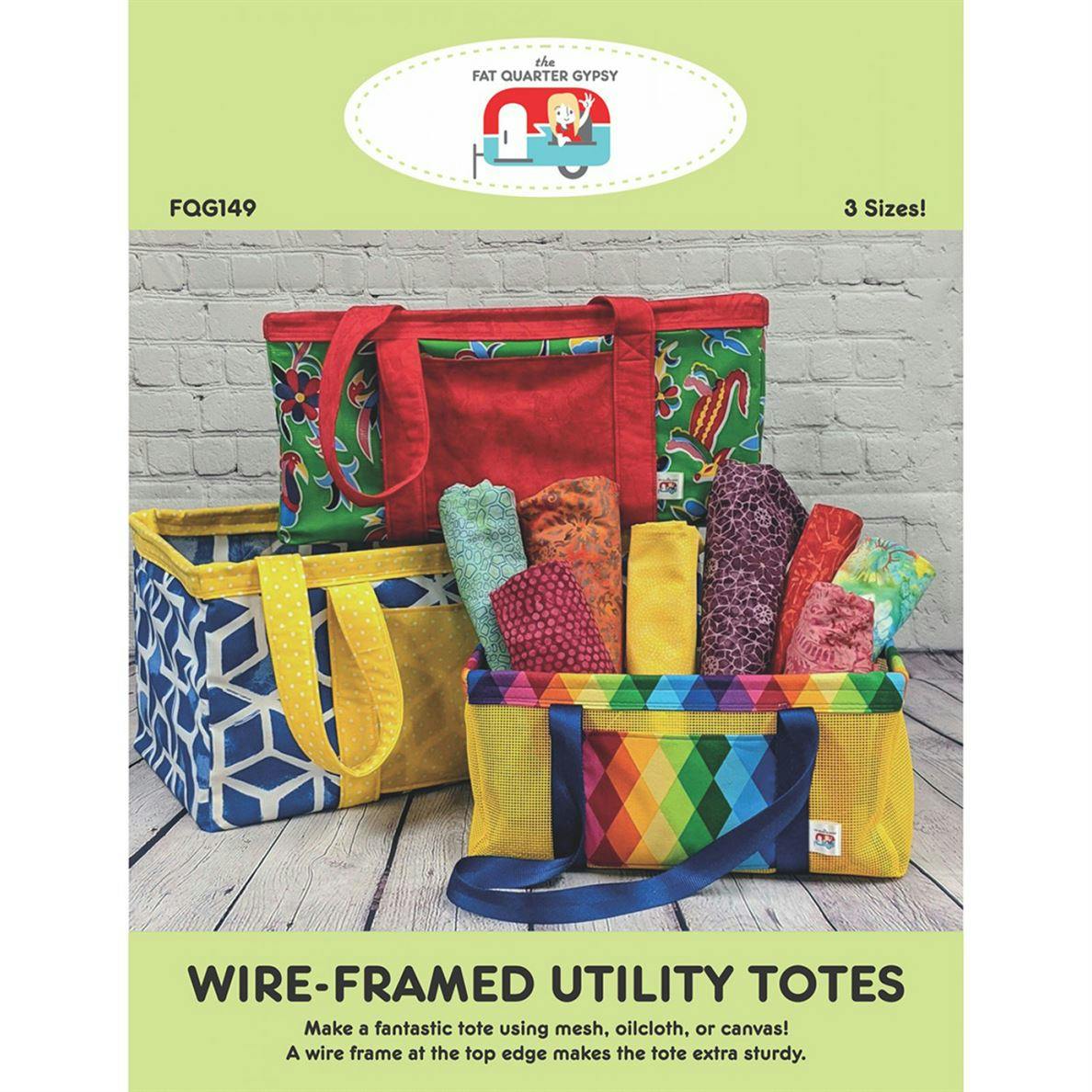 Front of pattern for Wire-Framed Utitity Totes