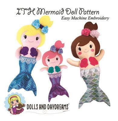 Dolls and Daydreams Mermaid doll pattern