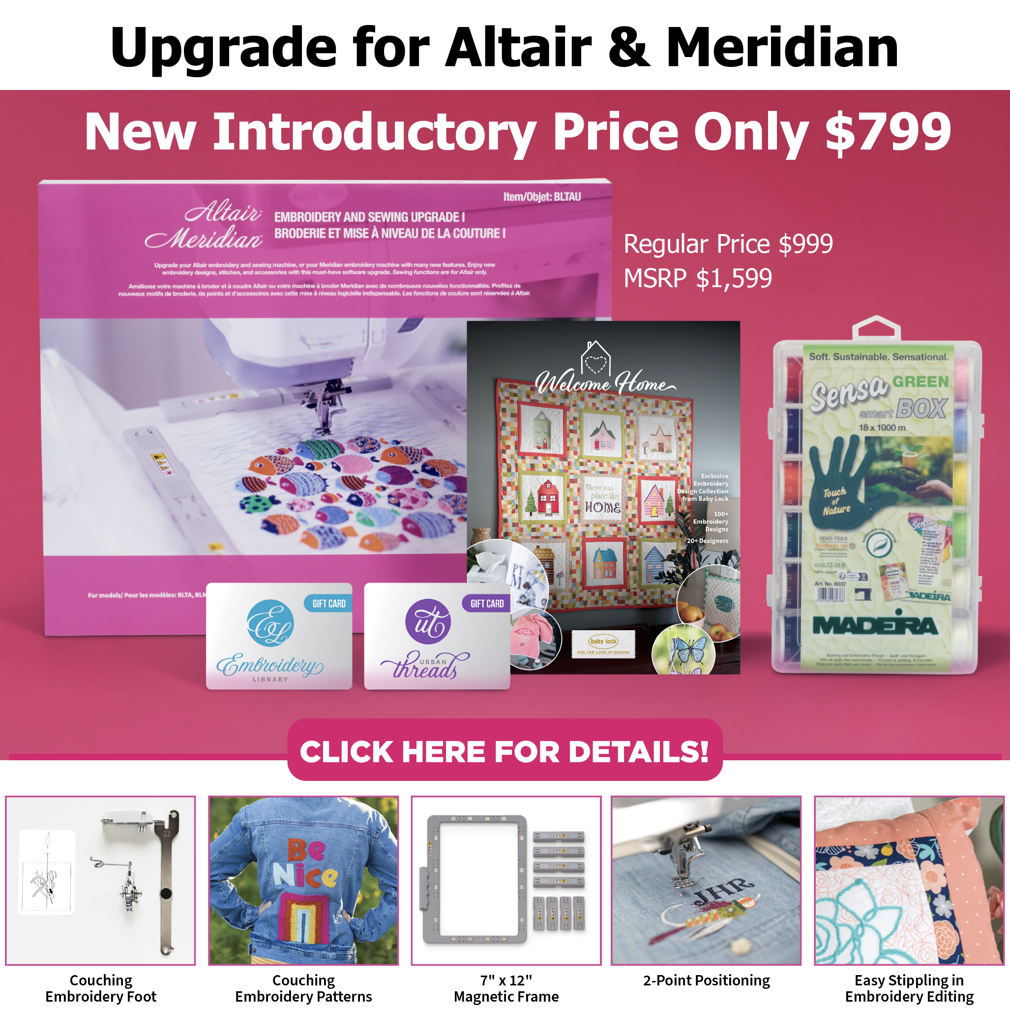 Baby Lock Altair & Meridian Upgrade Bundle