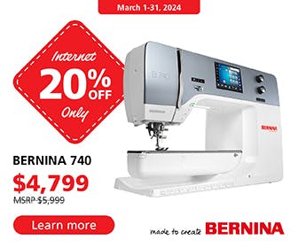20% OFF Bernina 740