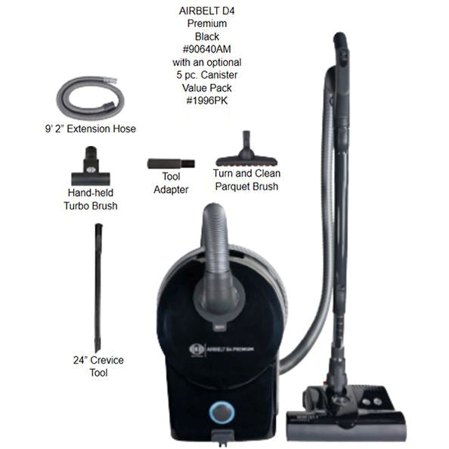 SEBO Airbelt D4 Premium Onyx